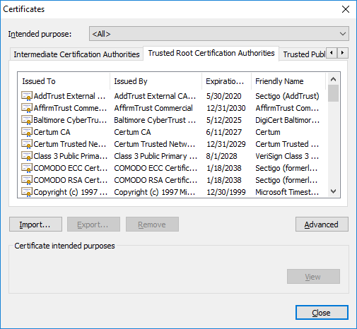 ssl certificates in google chrome