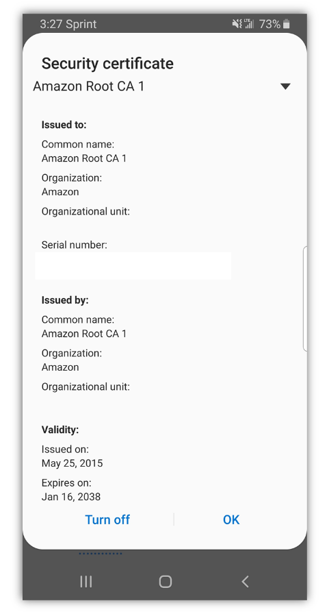 android removing deleting ssl certificates