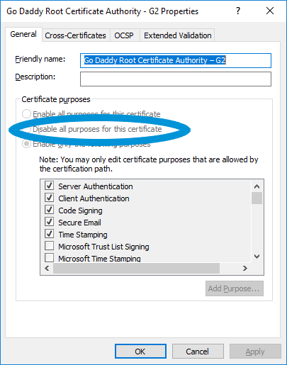 properties of a windows ssl certificate